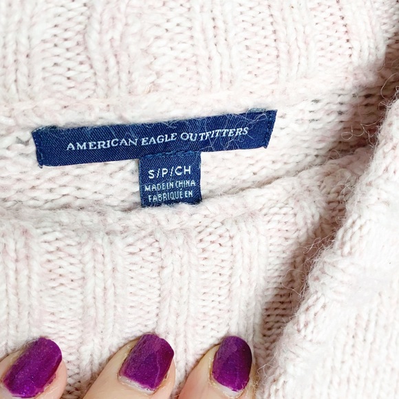 American Eagle Wool Blend Pink Cozy Knit Sweater - Picture 5 of 9